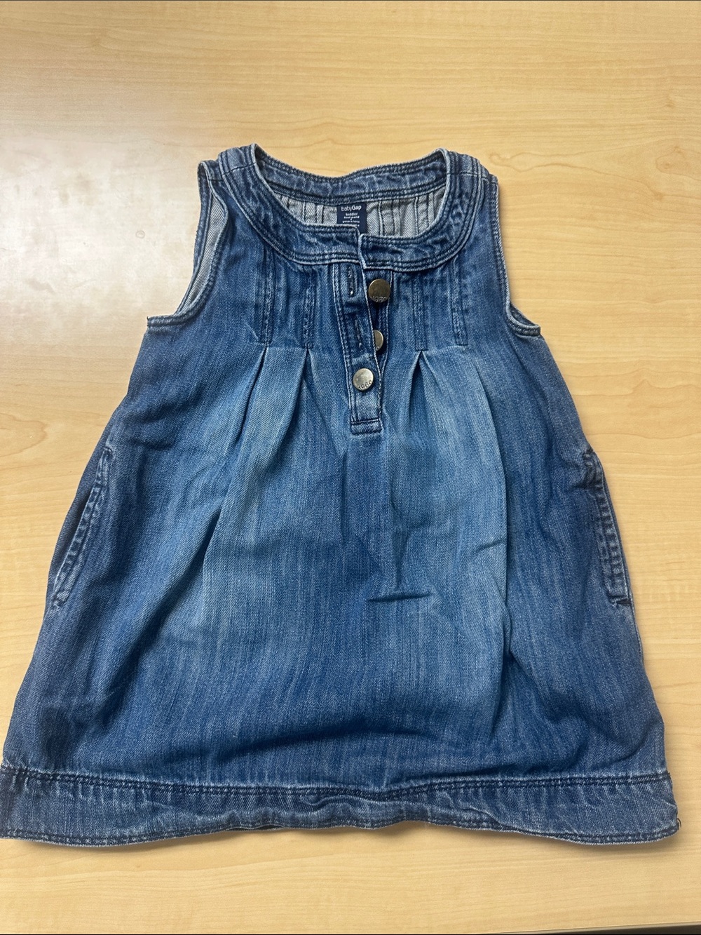 GAP Blue Denim Sleeveless Tunic Top